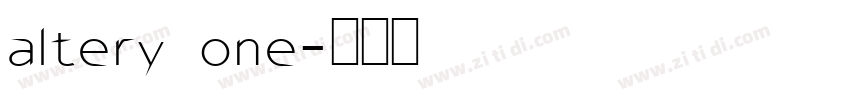 altery one字体转换